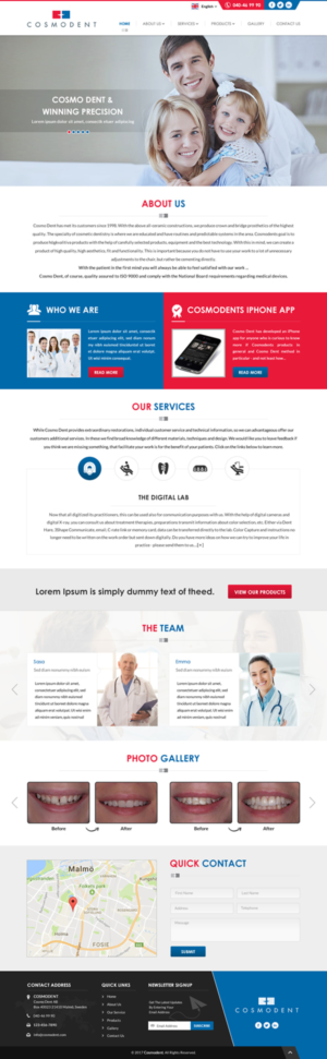 Web Design by jdv for Cosmodent AB | Design: #15028128