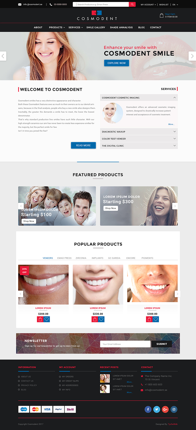 Web Design by tycheweb for Cosmodent AB | Design #15150774