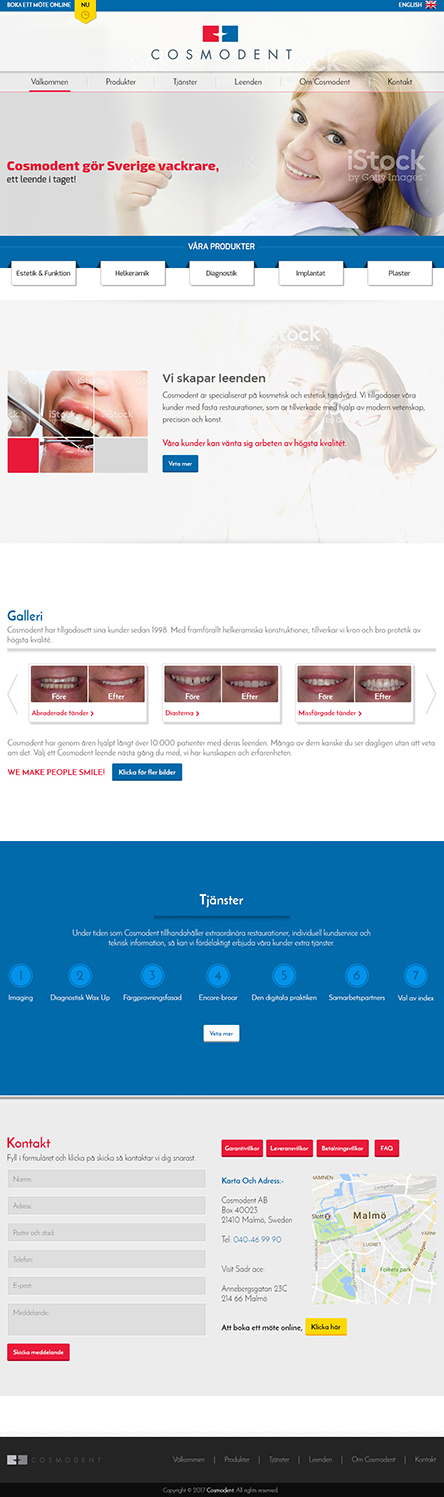 Web Design by AJ3664 for Cosmodent AB | Design #15052046
