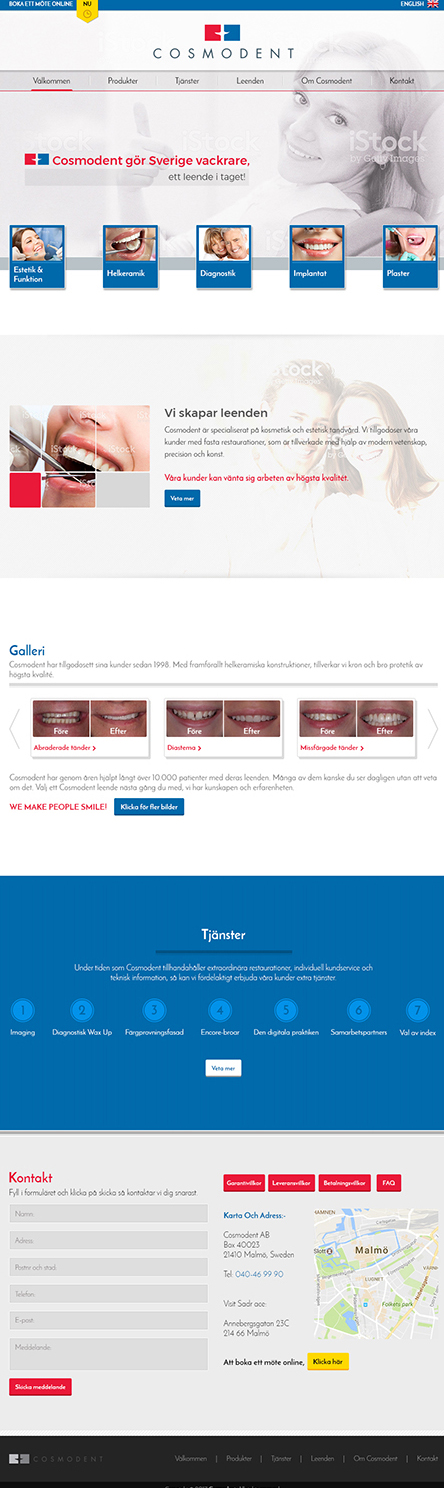 Web Design by AJ3664 for Cosmodent AB | Design #15052244