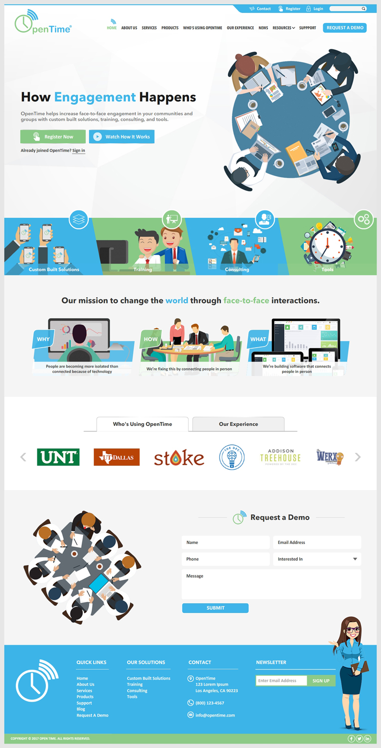 Web Design by -Marc- for OpenTime | Design #15118148