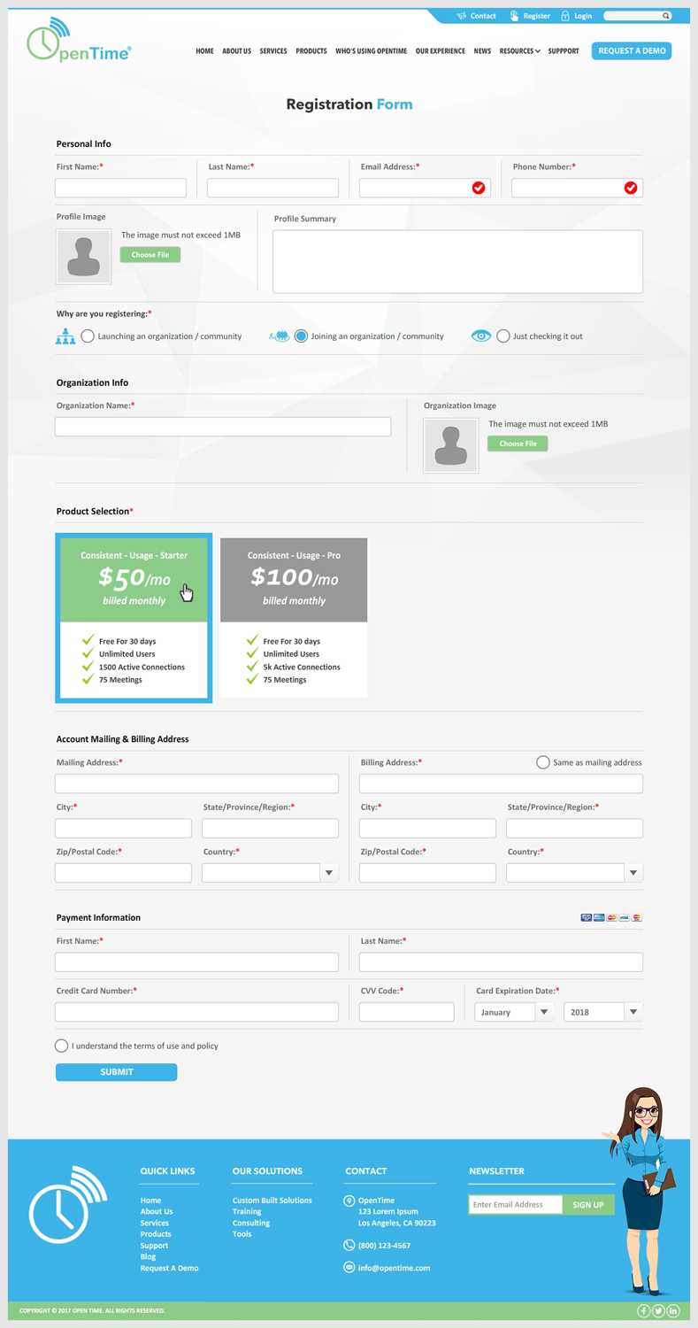 Diseño Web por -Marc- para OpenTime | Diseño #15148628