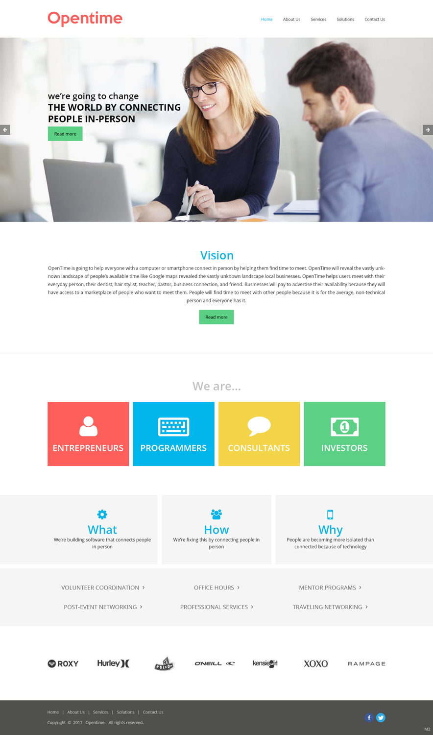 Web Design by pb for OpenTime | Design #15020045