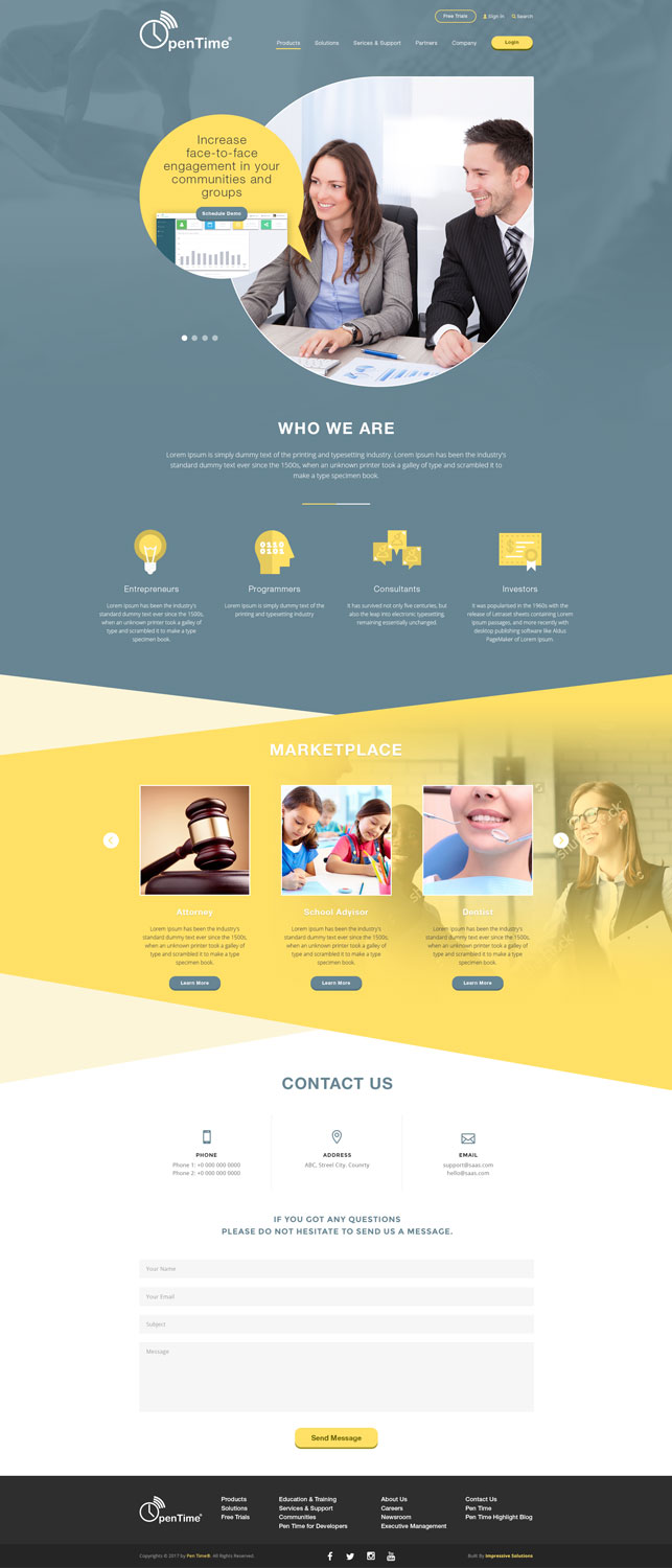 Web Design par Impressive Sol pour OpenTime | Design #15054100