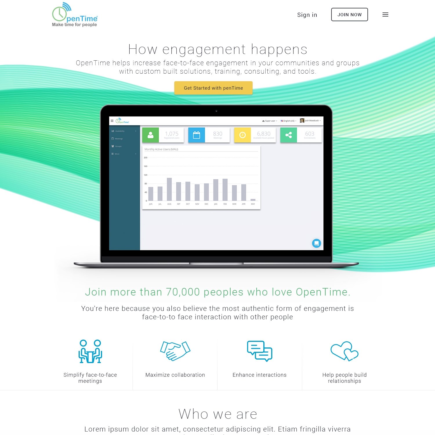 Web Design by Varshaa Weblabs for OpenTime | Design #15076060