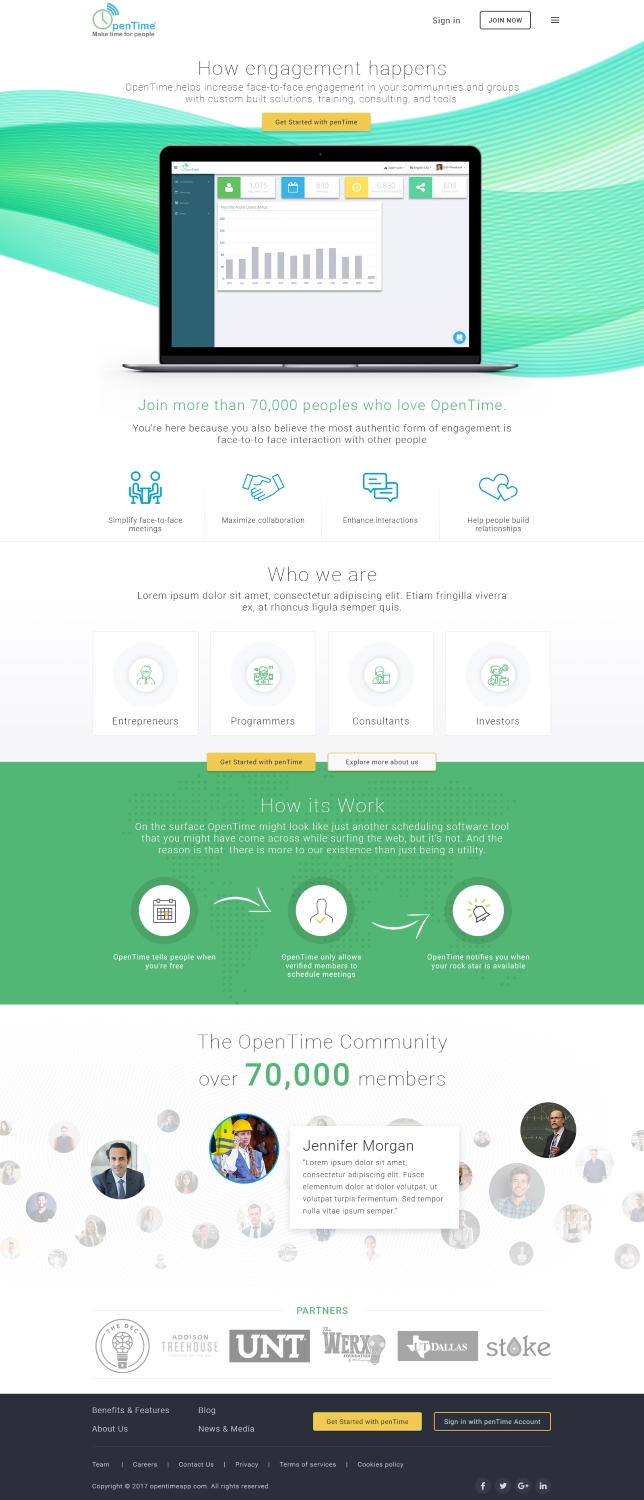 Web Design by Varshaa Weblabs for OpenTime | Design #15076061