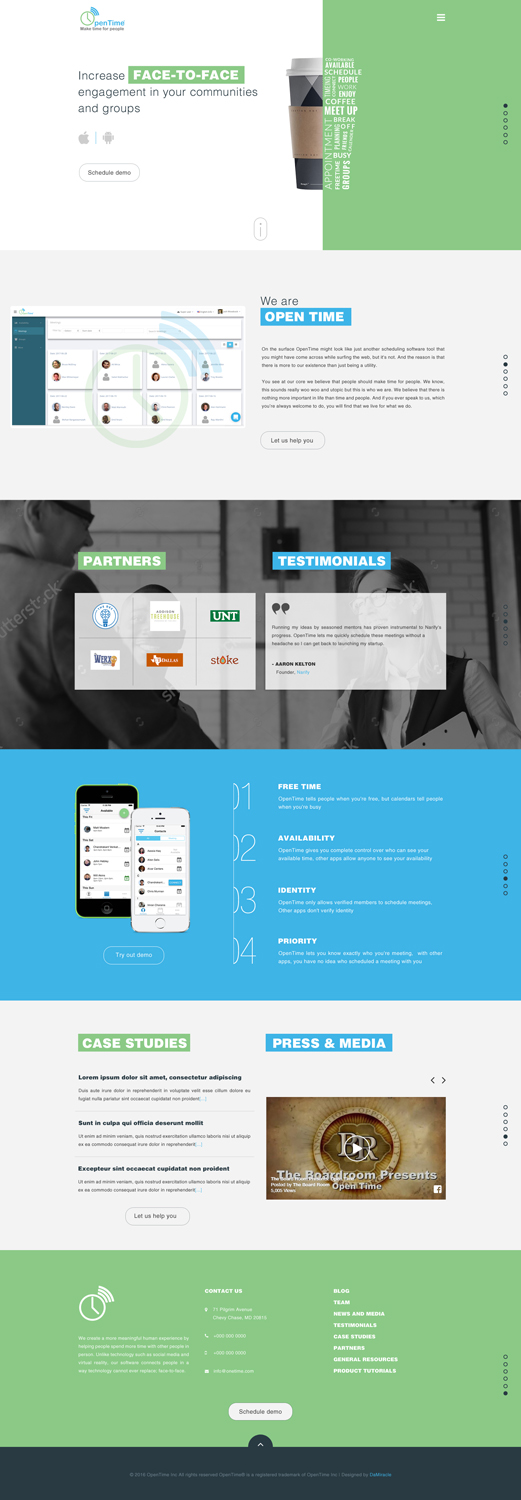 Web Design par Da Miracle pour OpenTime | Design #15116817