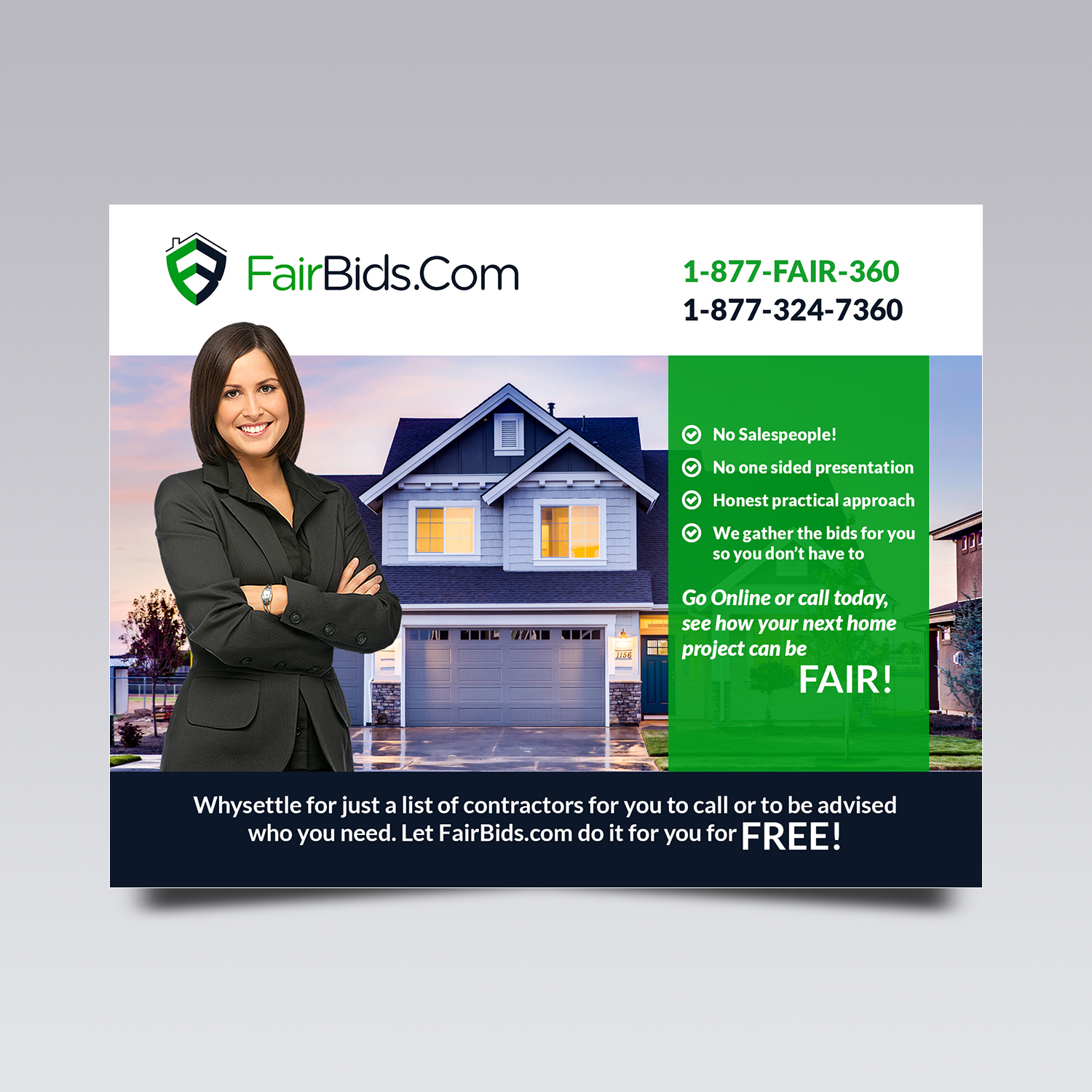 Diseño de Flyer por VEGA-Designs para FairBids.Com | Diseño #15019365