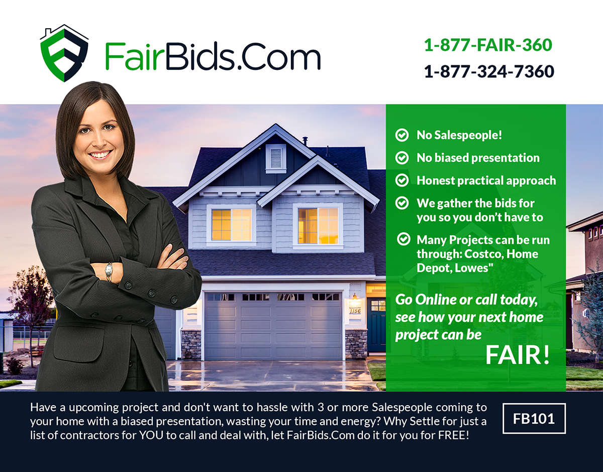 Diseño de Flyer por VEGA-Designs para FairBids.Com | Diseño #15058883