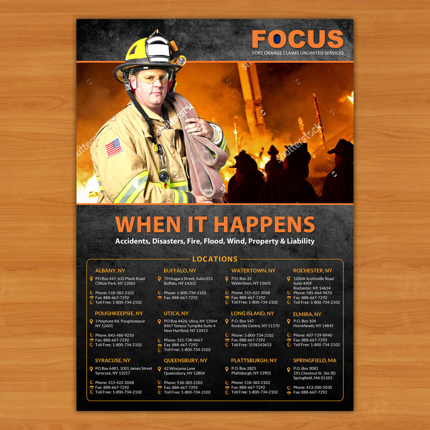 Advertisement Design by debdesign for Fort Orange Claim Service, Inc. | Design #15032111