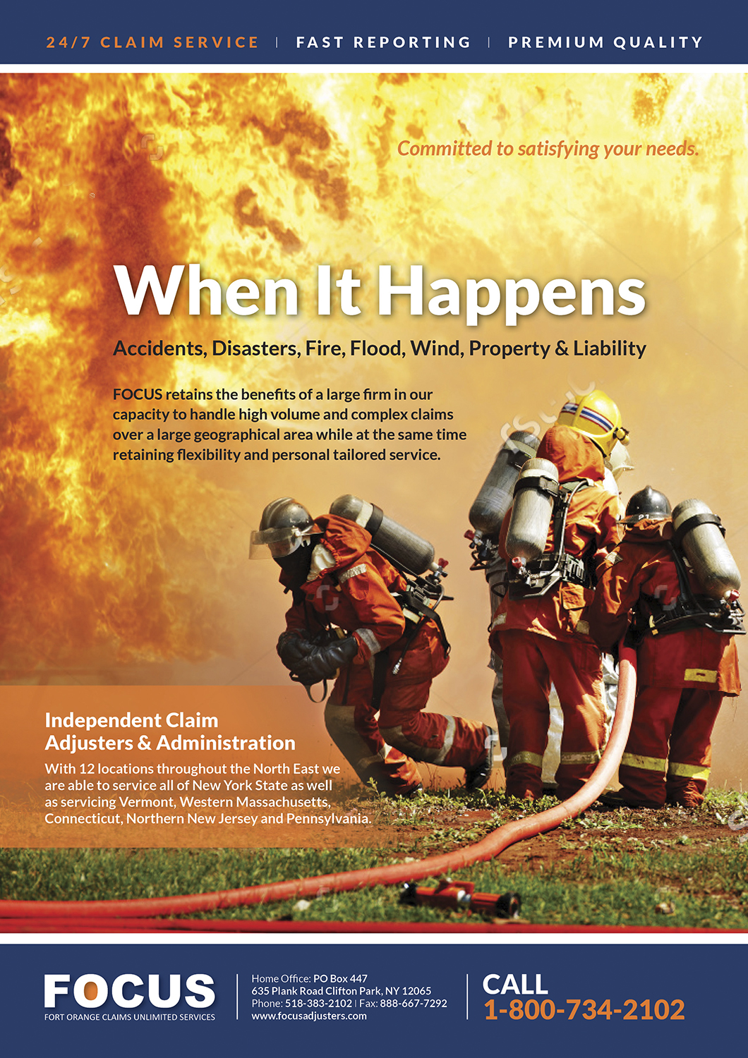 Diseño Publicitario por SunInLow para Fort Orange Claim Service, Inc. | Diseño #15117289