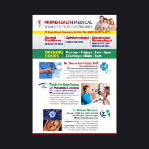 Flyer Design by V3 for PrimeHealth Medical | Design: #15206265
