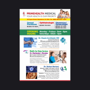 Flyer Design by V3 for PrimeHealth Medical | Design: #15417567
