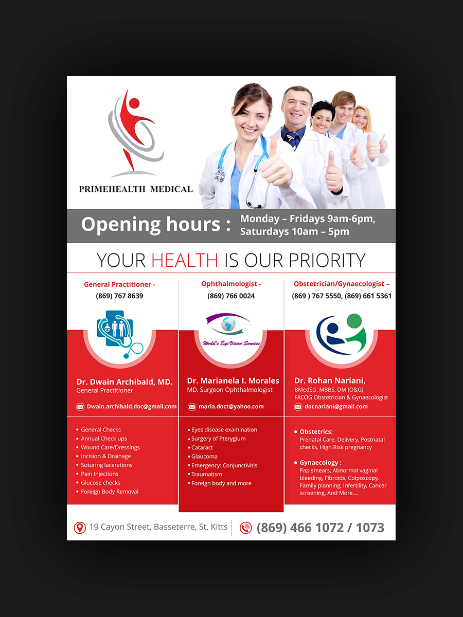 Flyer Design by ecorokerz for PrimeHealth Medical | Design #15031453