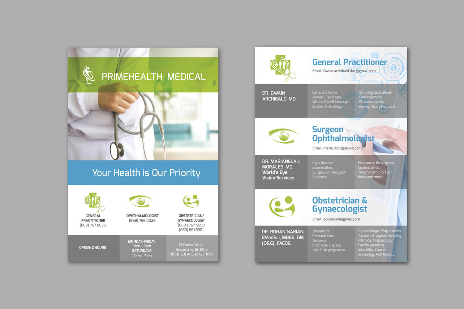 Diseño de Flyer por j.pavasaryte para PrimeHealth Medical | Diseño #15097137