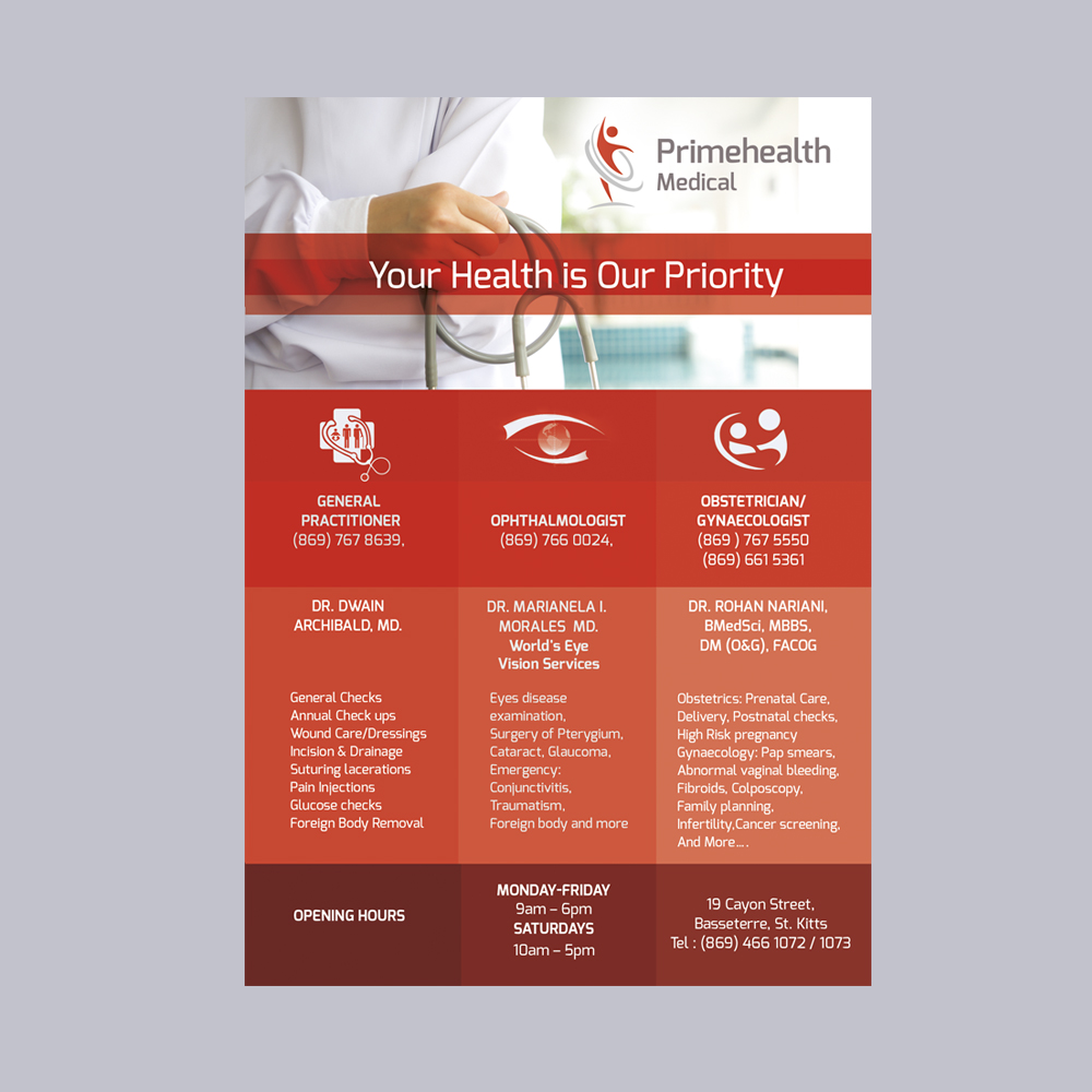 Flyer Design by j.pavasaryte for PrimeHealth Medical | Design #15103682