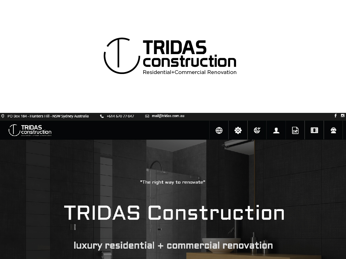 Diseño de Logo por highmaxlogodesigns para Tridas Construction | Diseño #15033409