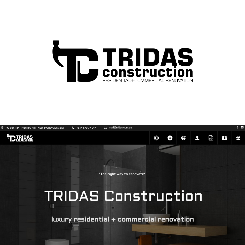 Logo Design by e-graphics for Tridas Construction | Design #15028923