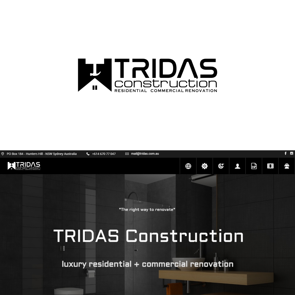Logo Design by e-graphics for Tridas Construction | Design #15028924