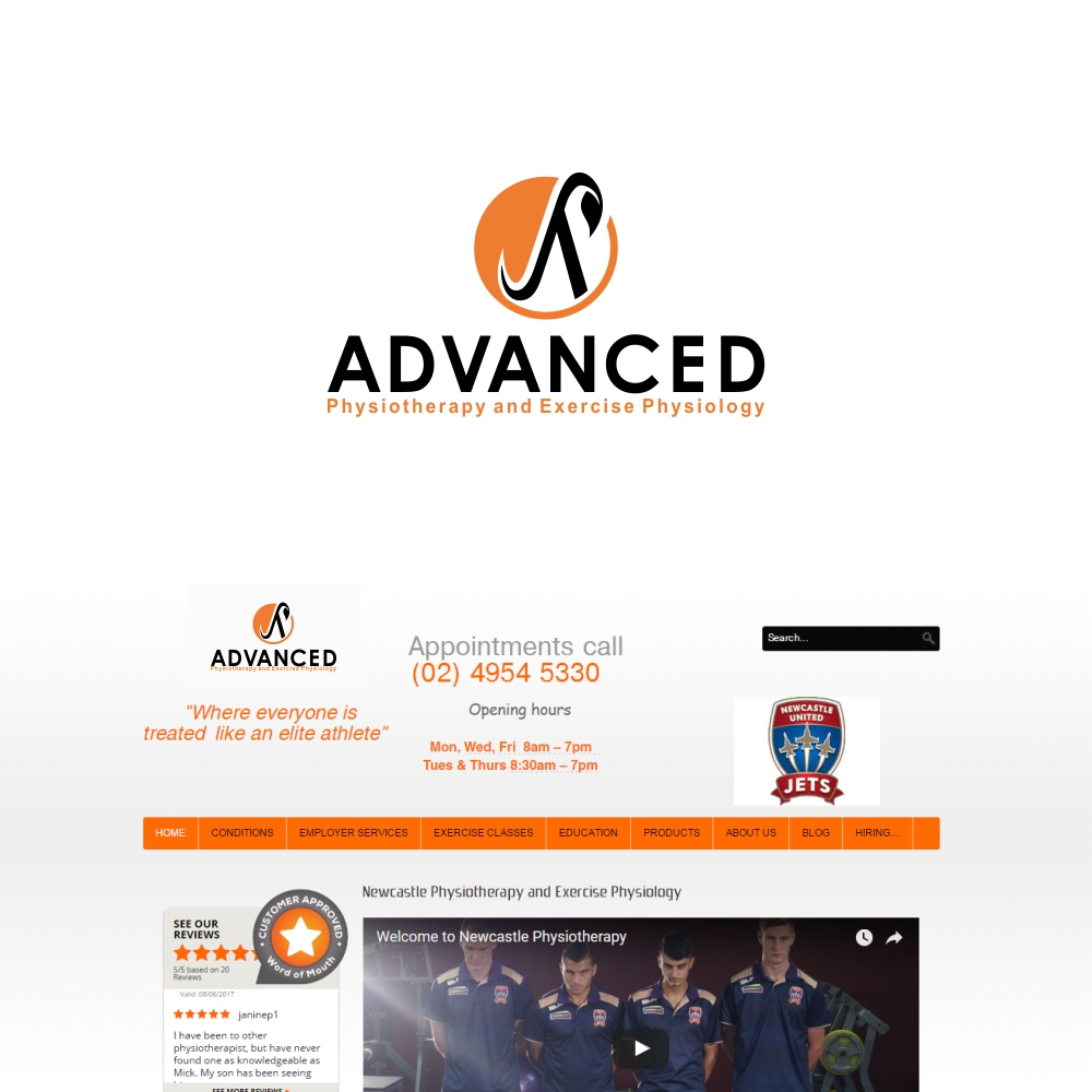 Logo Design by webeezine for Advanced physiotherapy | Design #15054268