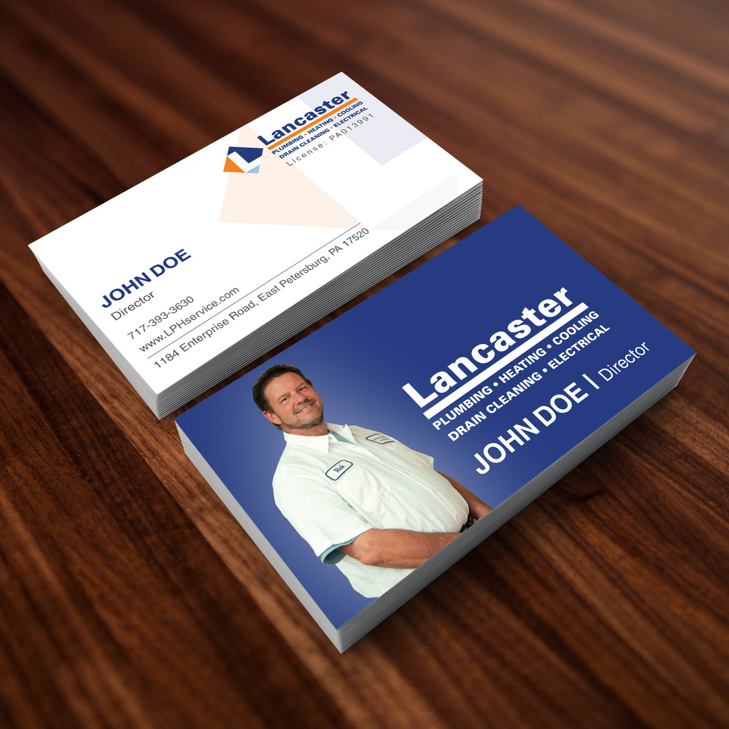 Business Card Design by Creative Jiniya for Lancaster Plumbing & Heating  | Design #15039867