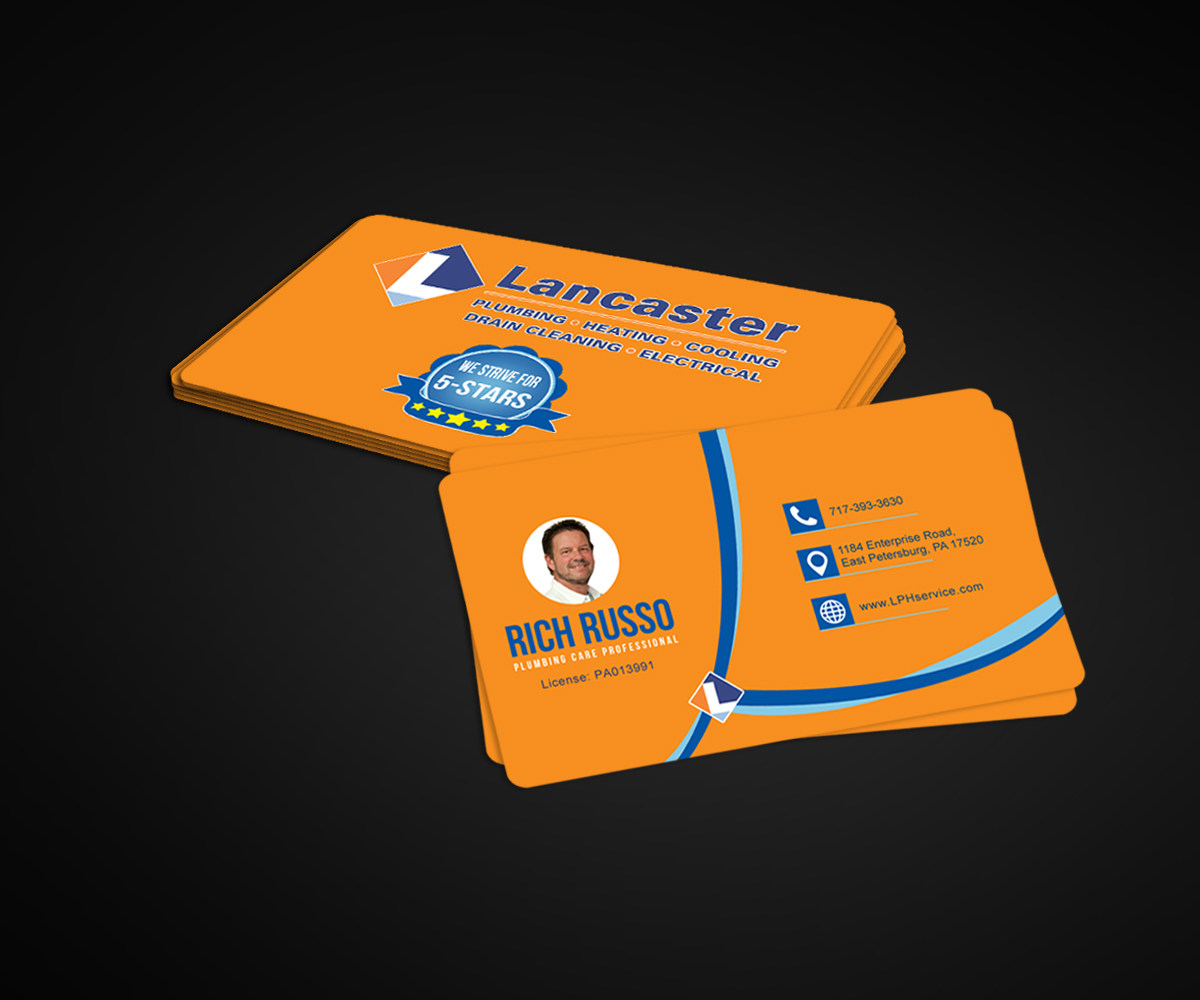 Design de Carte de Visite par Patialvi Star Boy pour Lancaster Plumbing & Heating  | Design #15043837