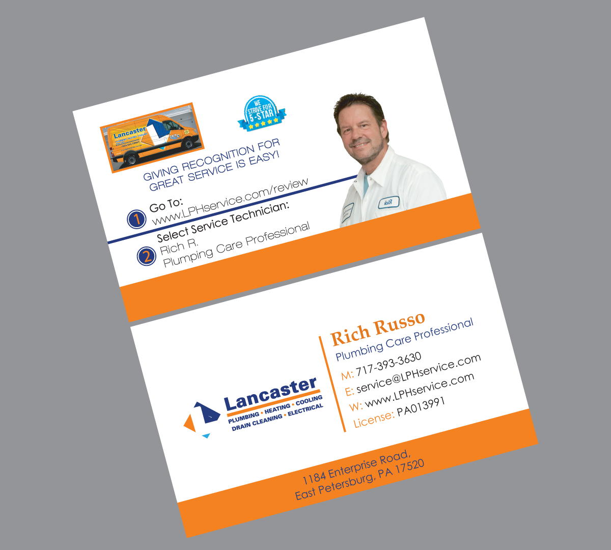 Business Card Design by habibm for Lancaster Plumbing & Heating  | Design #15127511