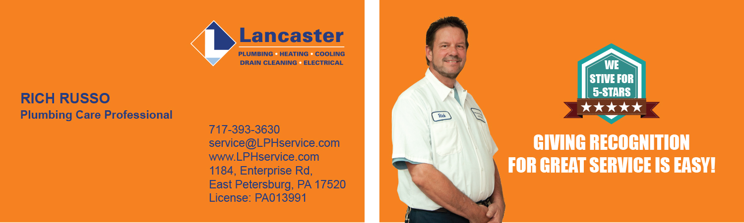 Business Card Design by fareedh2709 for Lancaster Plumbing & Heating  | Design #15085260