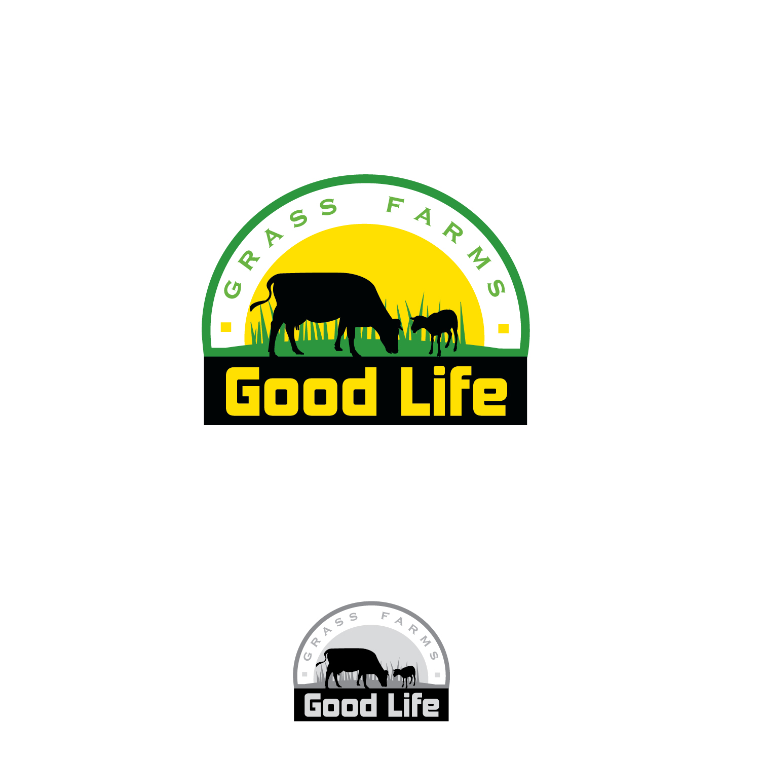 Logo Design by emptyboxgraphics for Good life grass farms llc | Design #15097827