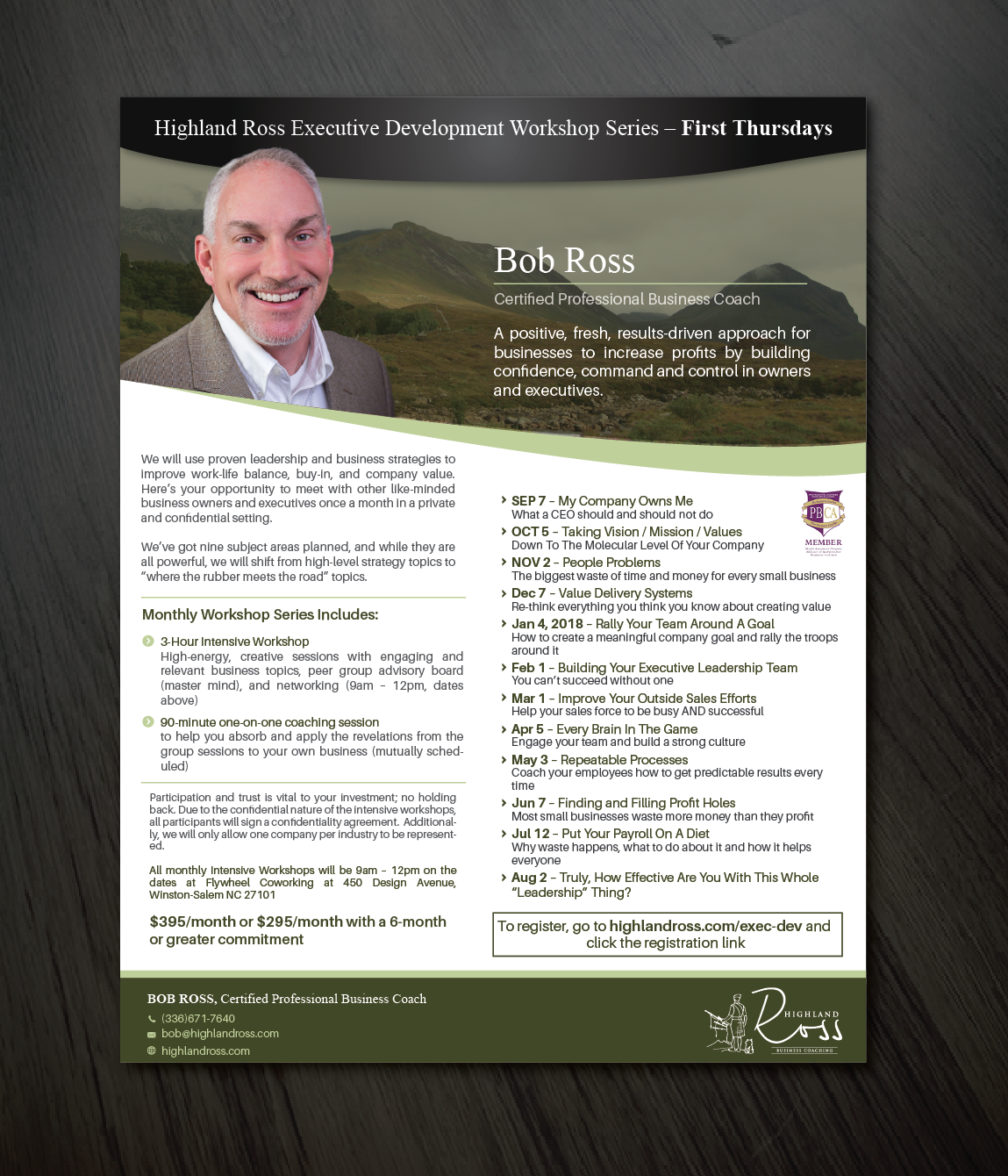 Flyer Design by alex989 for Highland Ross | Design #15062259