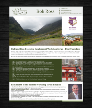 Flyer Design by ecorokerz for Highland Ross | Design: #15065764