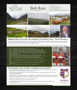 Flyer Design by ecorokerz for Highland Ross | Design #15071727