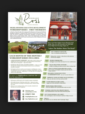 Flyer Design by ecorokerz for Highland Ross | Design: #15073423