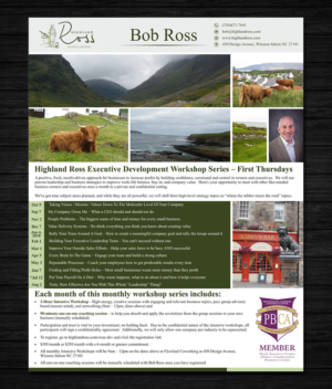 Flyer Design by ecorokerz for Highland Ross | Design: #15089584
