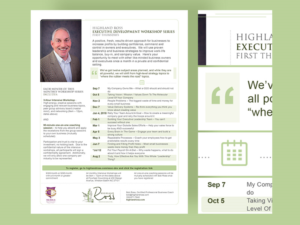 Highland Ross Executive Development Workshop Series  | Flyer Design by isasistudio