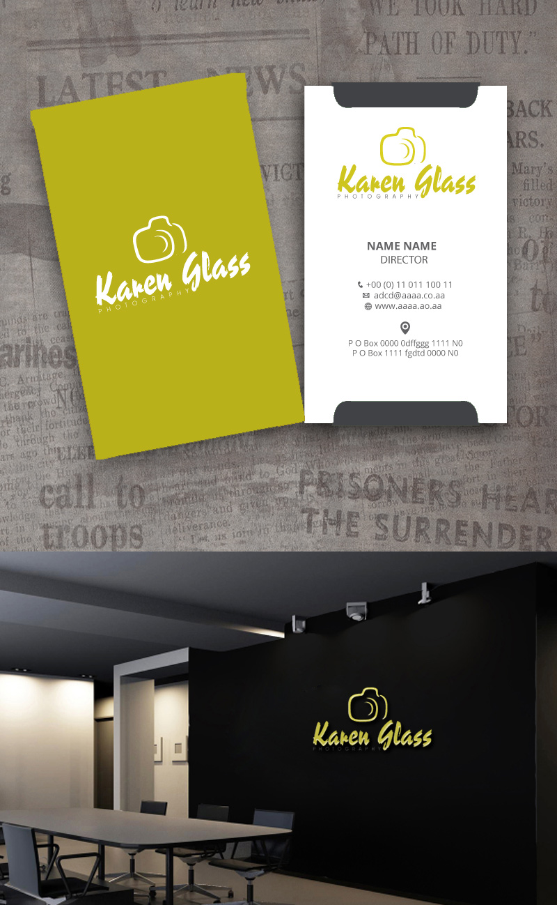 Diseño de Logo por zebronicgraphic para Karen Glass Photography | Diseño #15096178