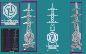 Design a 3D Steel Model of an Electric Tower For Giveaway/Gift | 3D Design von Zulfadzryl