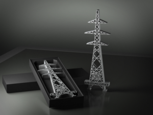 Design a 3D Steel Model of an Electric Tower For Giveaway/Gift | 3D Design by WanWan