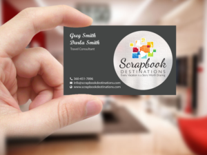 Design de Carte de Visite par Creations Box 2015 pour Scrapbook Destinations | Design : #15065433