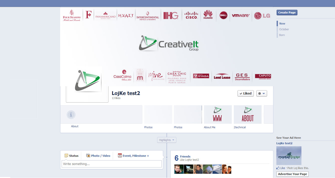 Facebook Design by lojke for Creative IT Group | Design #2611807