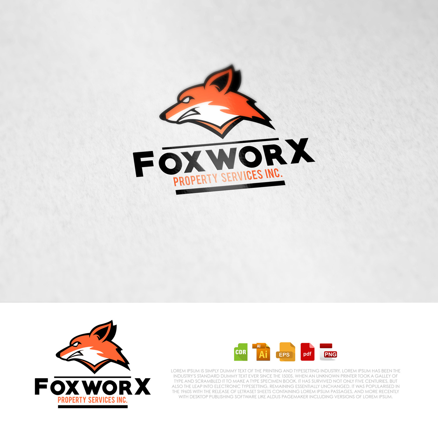 Logo Design by Mohsen Khorshidi for Foxworx Propery Services Inc. | Design #15143010