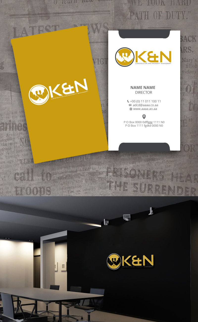 Logo-Design von zebronicgraphic für K&N construction and property manegment  | Design #15096420