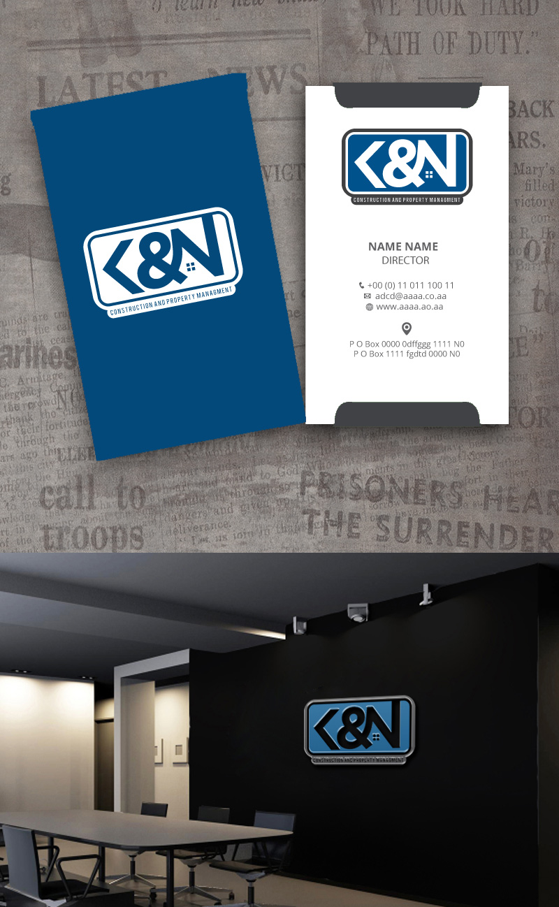 Logo Design by zebronicgraphic for K&N construction and property manegment  | Design #15096421