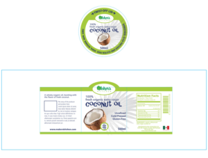 Coconut oil Product for Private Label Creation   | Label Design by Designer Mate