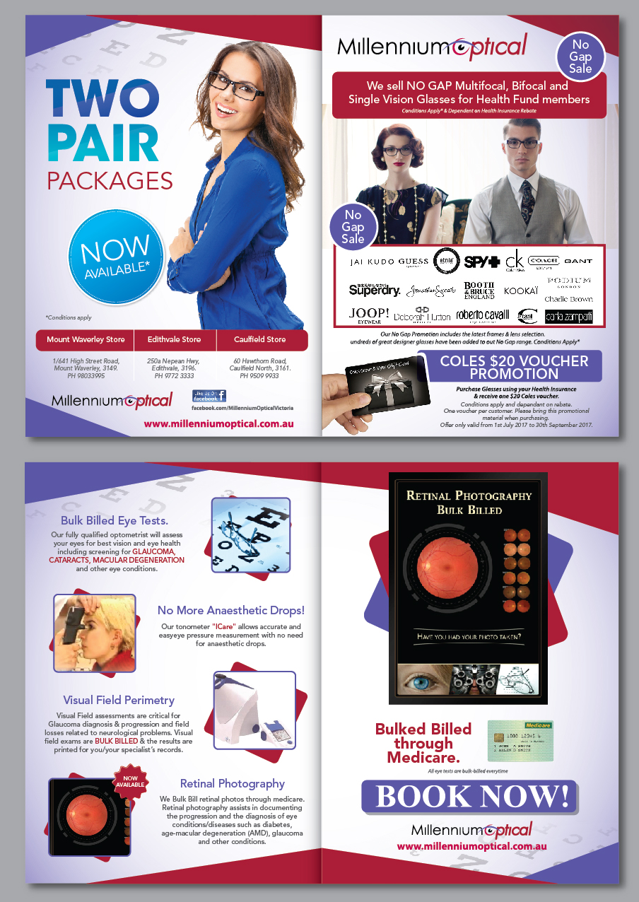 Brochure Design by Achiver for Millennium Optical | Design #15092194