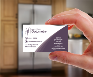 Business Card Design by Ethien for Aaron Henry Optometry  | Design: #15059420