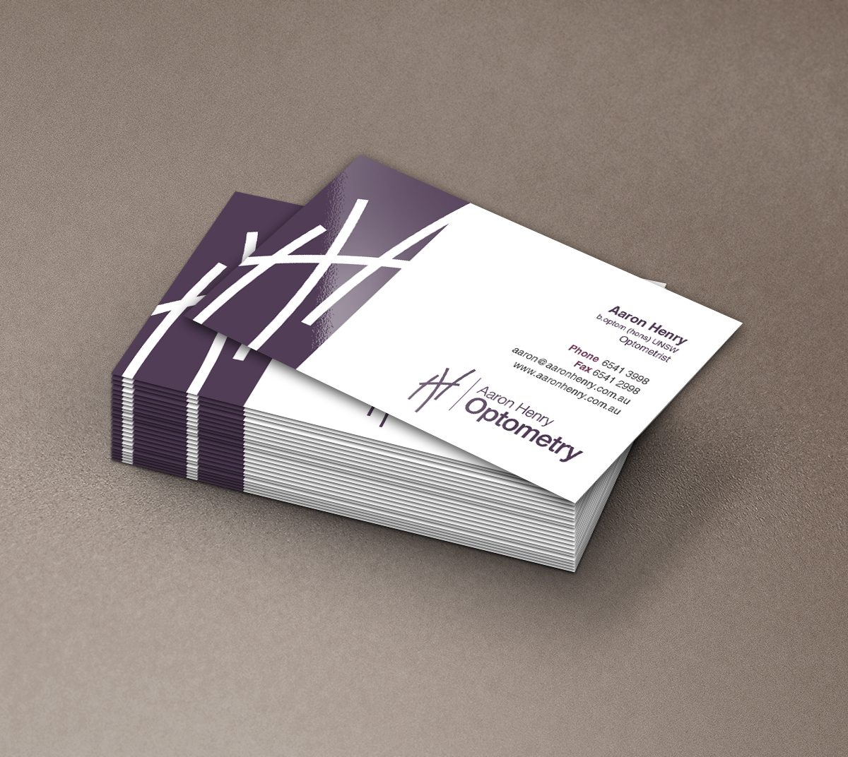 Business Card Design by Sarmishtha Chattopadhyay_loginchange for Aaron Henry Optometry  | Design #15057945