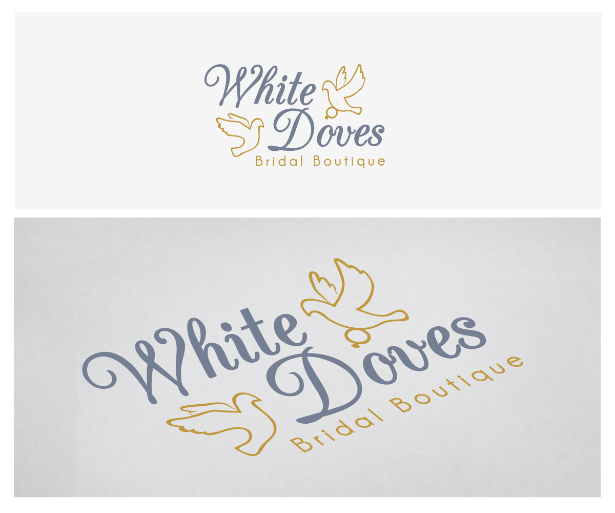 Logo Design by Frontino graphic studio for White Doves Bridal Boutique | Design #2586663