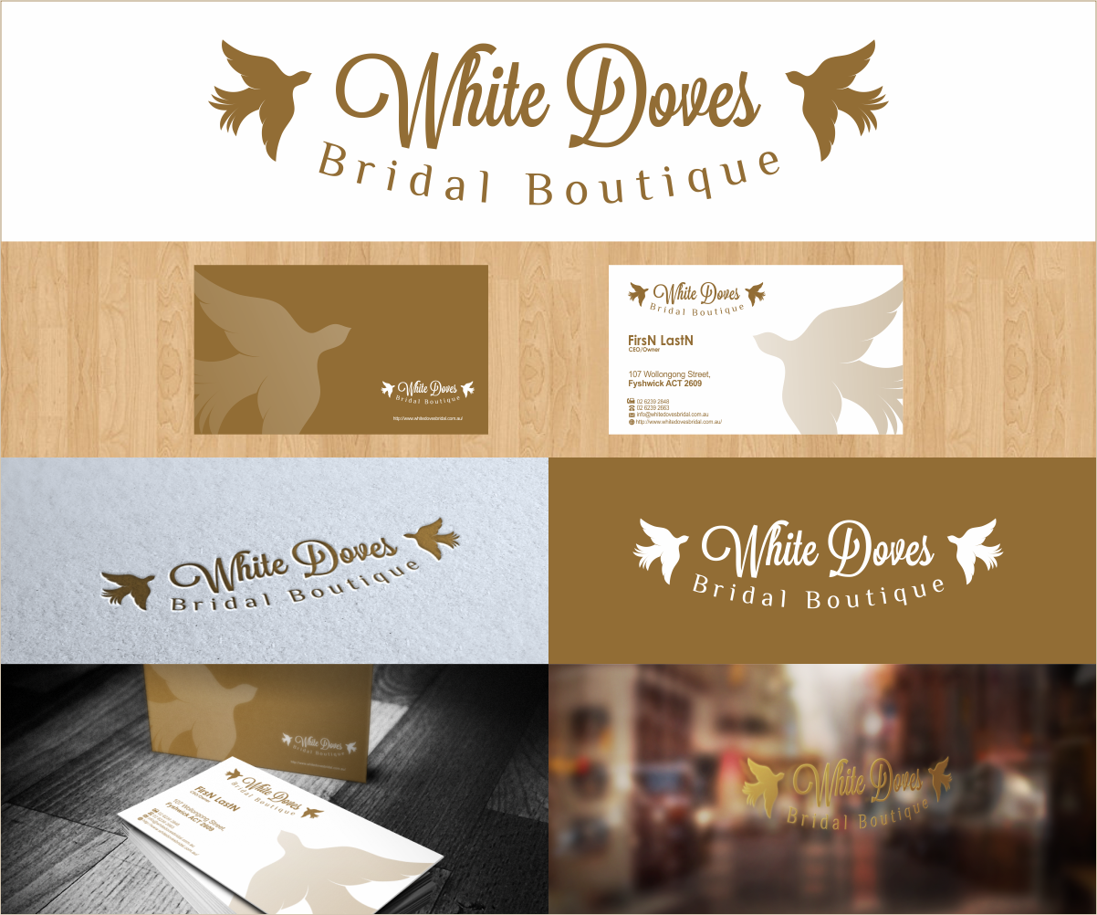 Logo Design by ninisdesign for White Doves Bridal Boutique | Design #2574967