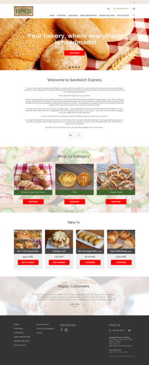 Sandwich Express The Next Generation | Web Design by Paperfox Designs